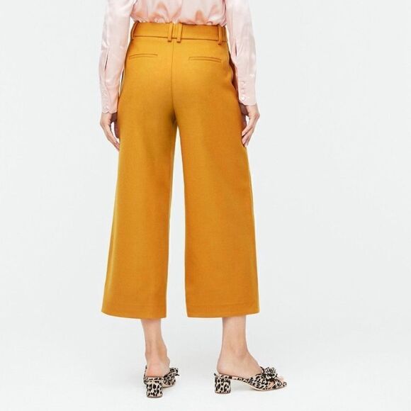 J. Crew Double Serge Wool Wide Leg Crop Capri Culotte Pants in Salmon Pink - Picture 7 of 8